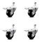 Service Caster 3 Inch Phenolic Swivel 12mm Threaded Stem Caster Set with Total Lock Brake SCC-TSTTL20S314-PHS-M1215-4 - alternate 1